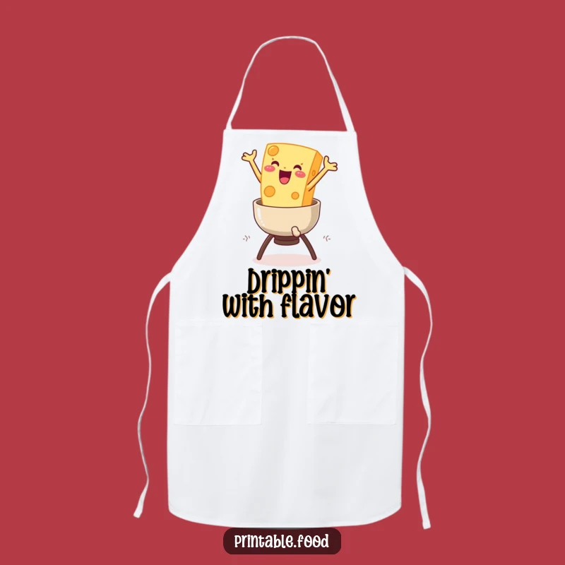 Funny Cheese Fondue Apron: Cook with a Delighted Character