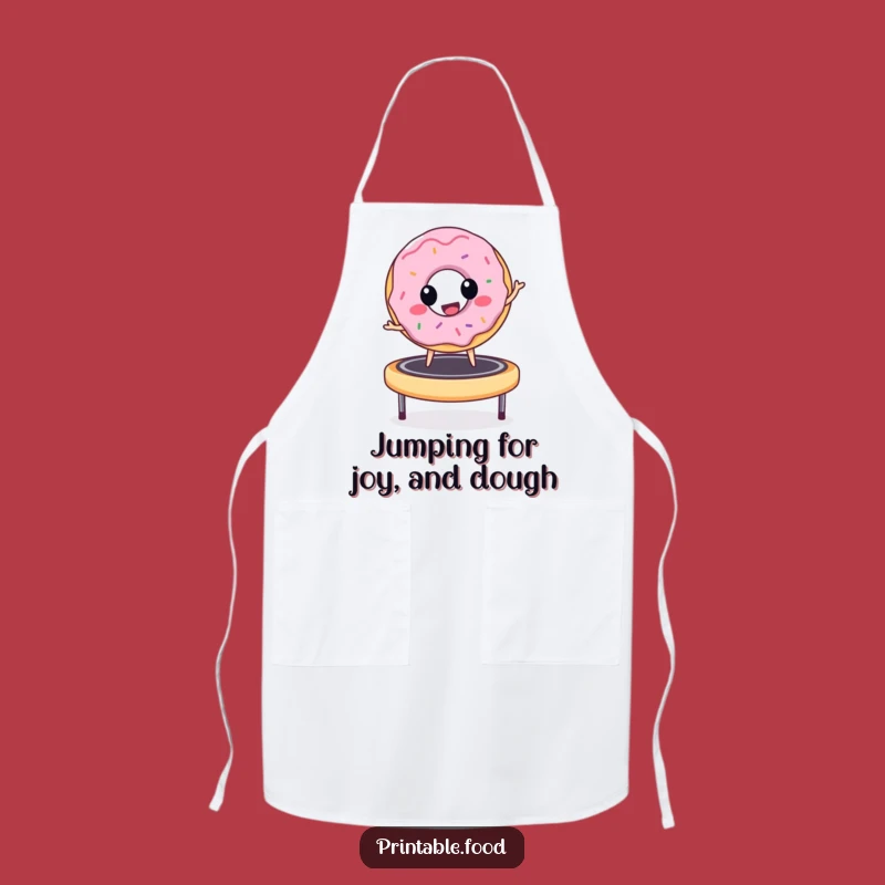 Funny Donut Trampoline Apron: Cook with Hilarious Flair - Great Gift