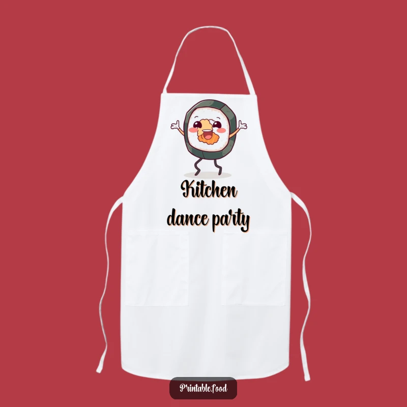Funny Sushi Roll Jig Apron: Cook with Joy and Hilarious Style, Ideal Funny Gift!
