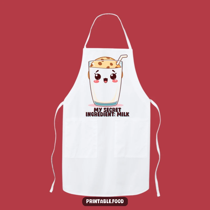Funny Cookie Milk Surprise Apron: Cook with Playful Humor - Great Gift