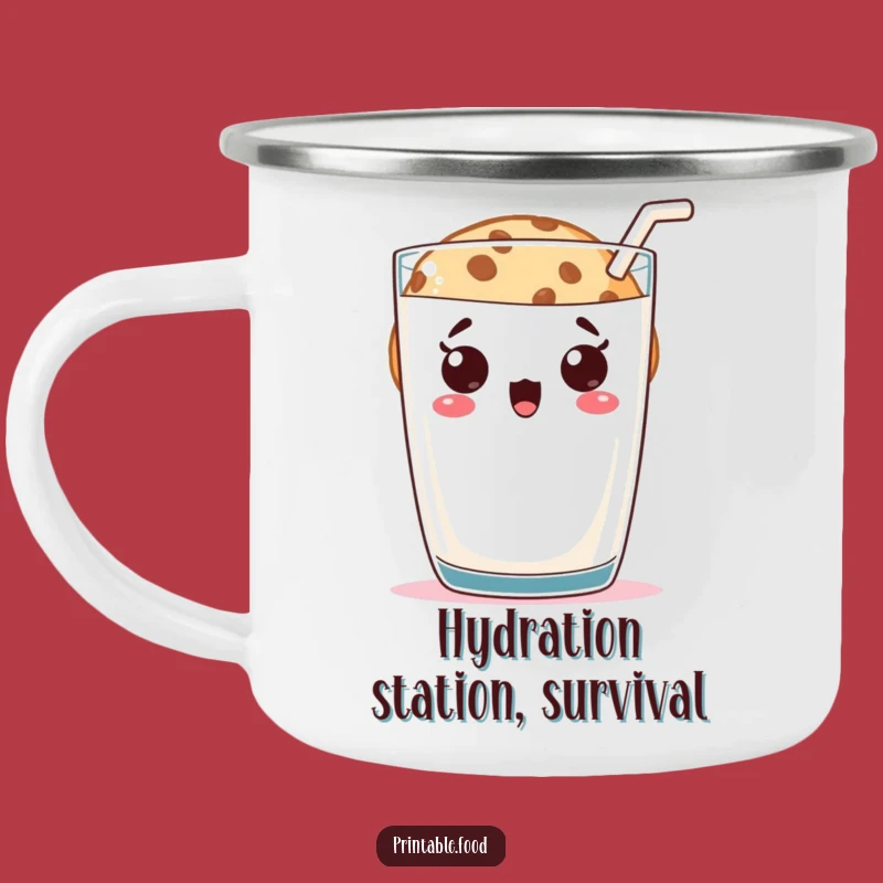 Funny Cookie Milk Surprise Camping Mug: Sip with Surprise - Perfect Gift