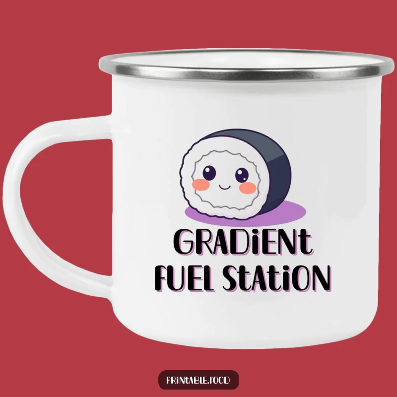 Funny Sushi Roll Camping Mug: Enjoy Your Brew with Rolling Cheer