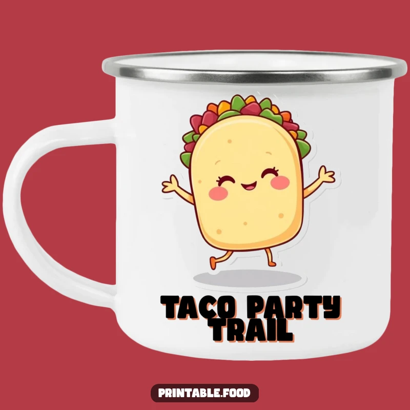 Funny Taco Dance Camping Mug - Fiesta Character Campfire Mug