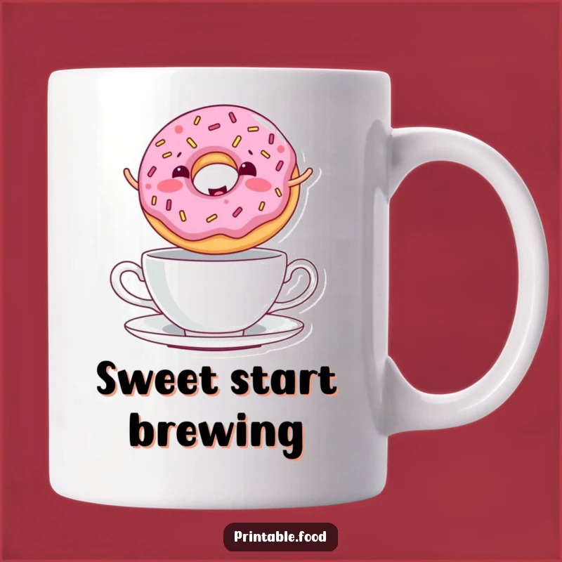 Funny Donut Teacup Mug: Giggles and Sweet Mornings Guaranteed