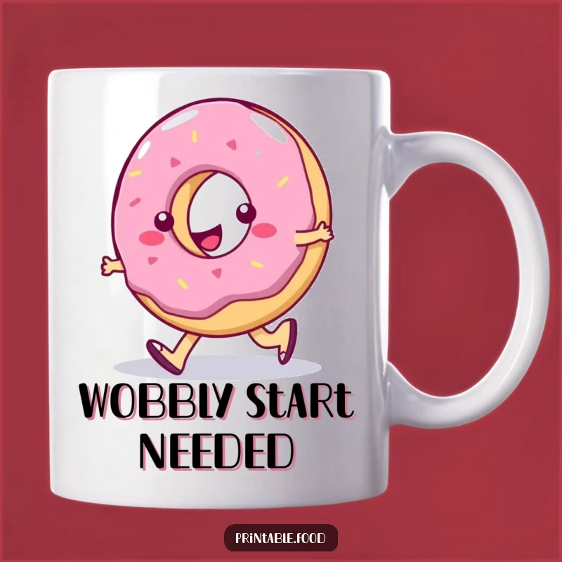 Funny Jelly Donut Mug: Silly Walk Confection, Perfect Funny Gift for Dessert Lovers