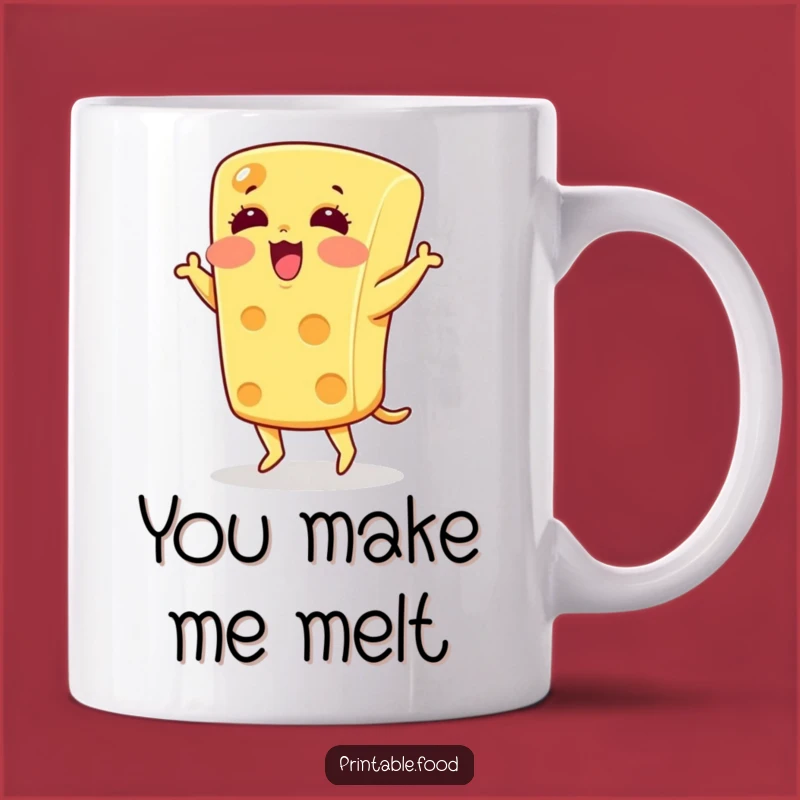 Funny Blushing Cheese Jig Mug - Hilarious Dairy Lover Gift