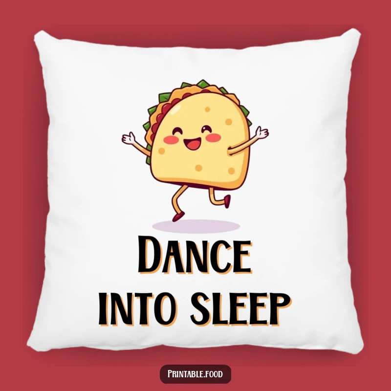 Funny Taco Salsa Pillow - Soft & Hilarious Fiesta Cushion