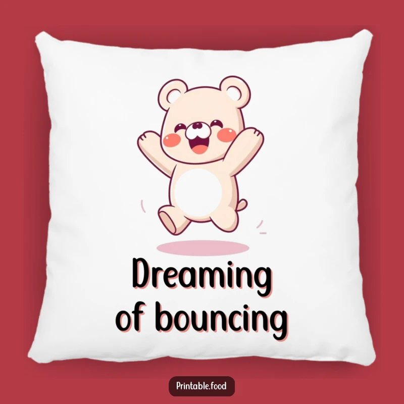Funny Playful Gummy Bear Pillow: Soft Bouncing Cushion, Great Fun Gift