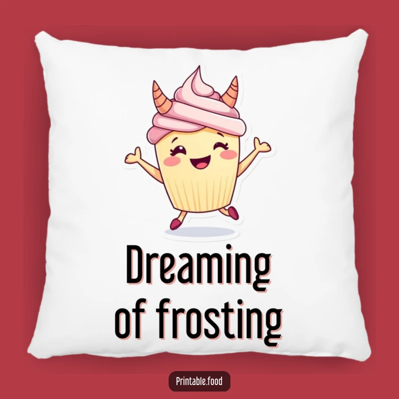 Funny Cupcake Horns Pillow: Plush Comfort Meets Hilarious Design, Wonderful Funny Gift!