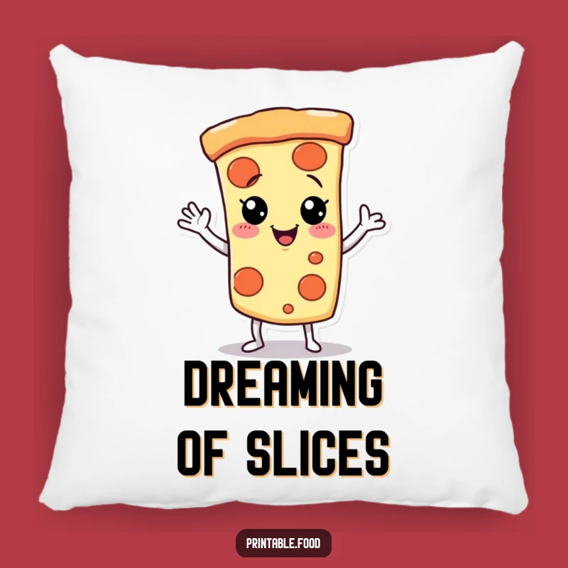 Funny Pizza Pillow: Giggling Dancer, Perfect Cozy Decor Gift
