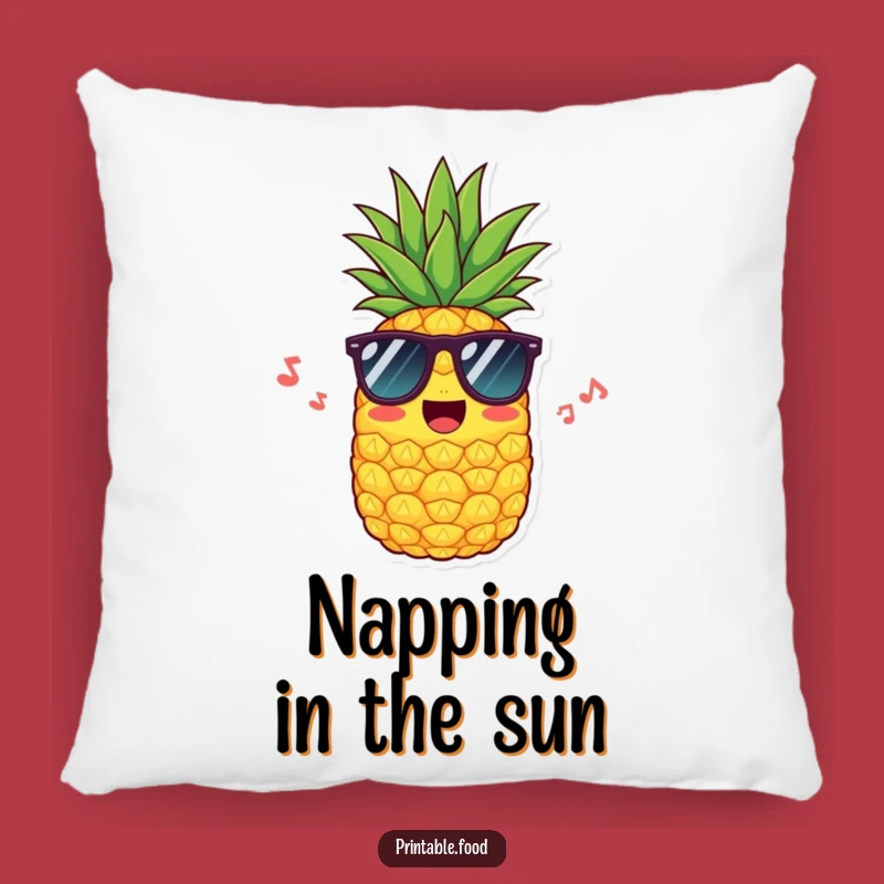 Funny Pineapple Sunglasses Pillow: Cuddle Up with Tropical Vibes, A Cool and Comfy Decor Piece