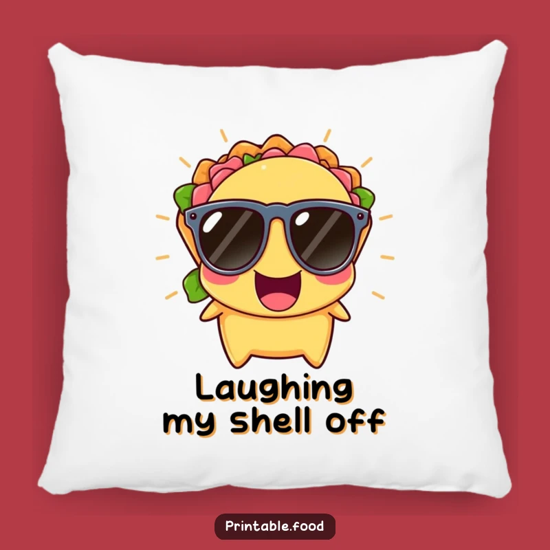 Funny Taco Sunglasses Pillow: Cozy Up with Hilarious Fiesta Comfort