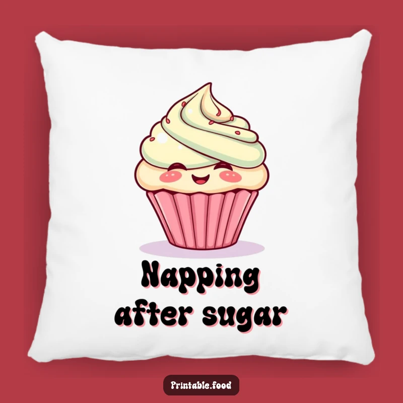 Funny Giggling Cupcake Pillow: Soft Frosty Cushion, Great Sweet Gift