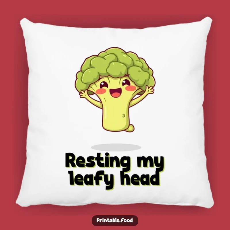 Funny Broccoli Jumping Pillow: Cuddle Up with Veggie Fun, A Comfy and Cheerful Decor