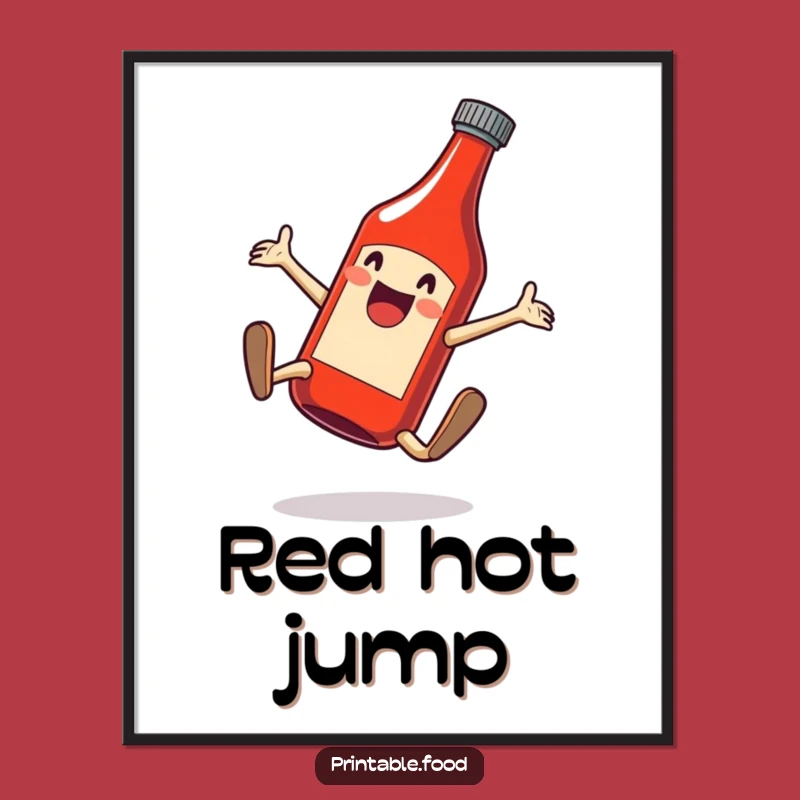 Funny Ketchup Cartwheel Digital Art - Hilarious Condiment Decor