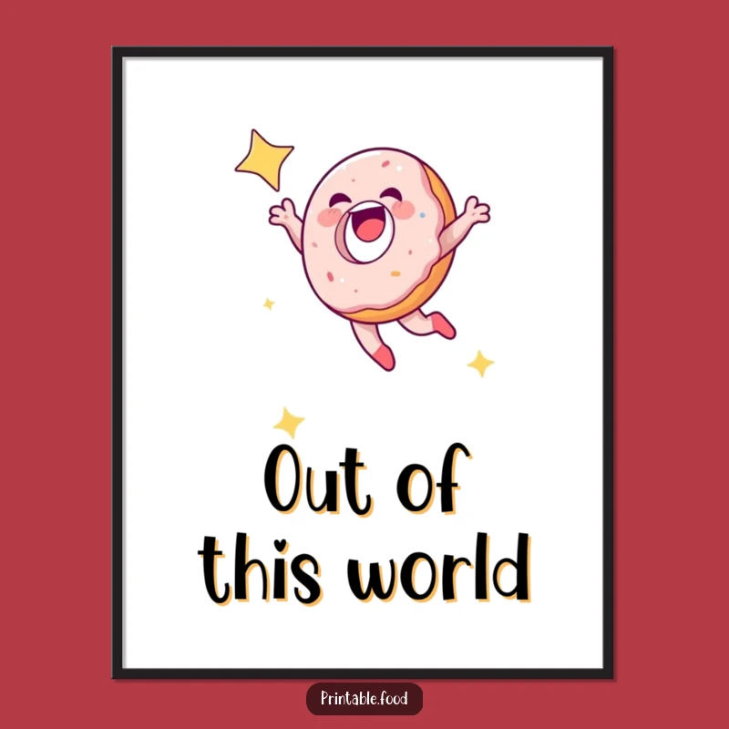 Funny Doughnut Digital Art - Instant Hilarious Cosmic Decor