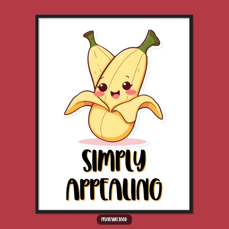 Funny Banana Peeling Digital Art - Mischievous Fruit Decor, Hilarious Gift