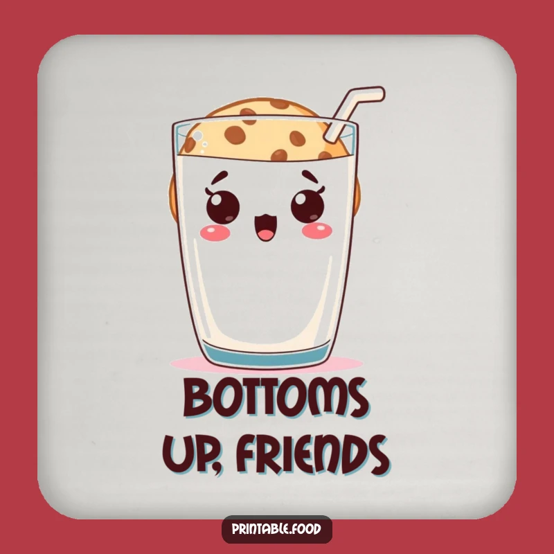 Funny Cookie Milk Surprise Coaster: Protect with Playful Humor - Gift