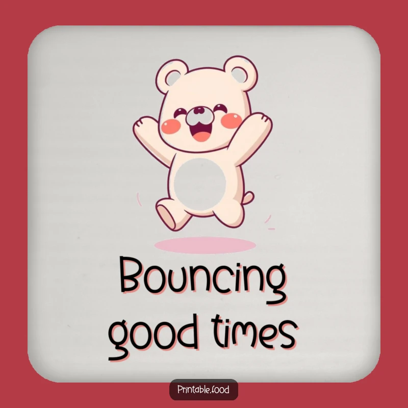 Funny Playful Gummy Bear Coaster: Protect Surfaces With Bouncing Fun