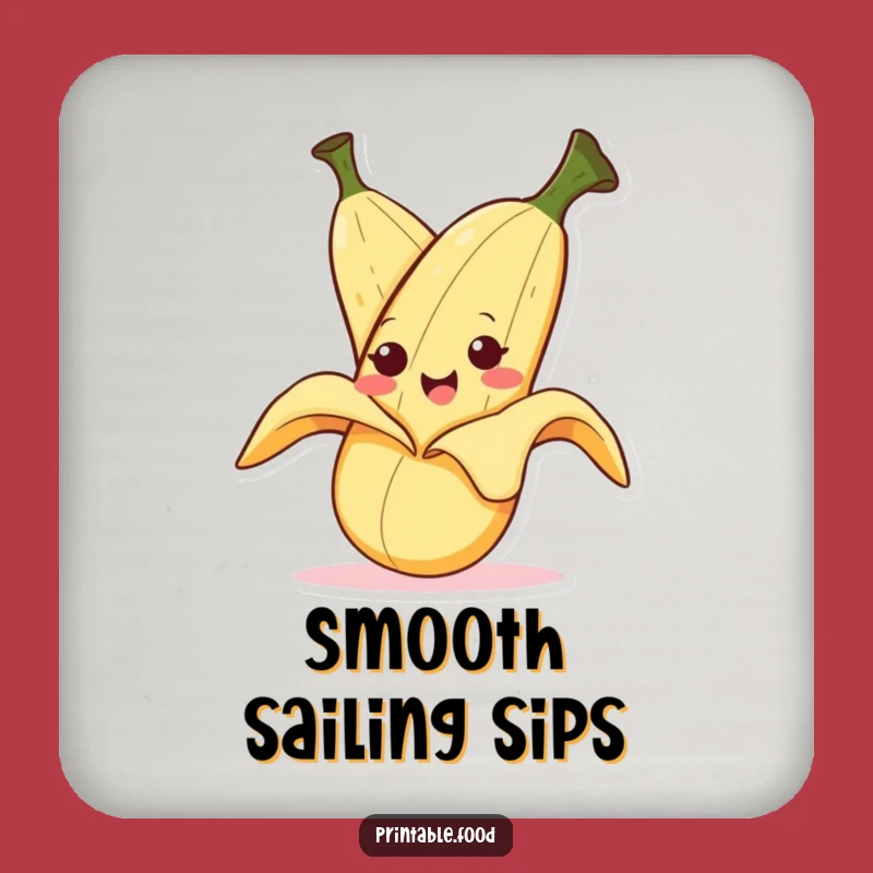 Funny Banana Peeling Drink Coaster - Mischievous Fruit Accessory, Perfect Gift
