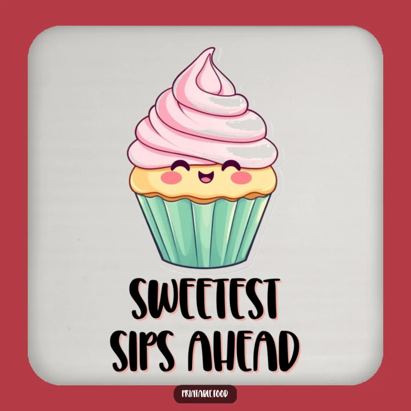 Funny Cupcake Frosting Drink Coaster - Hilarious Baking Accessory, Perfect Funny Gift