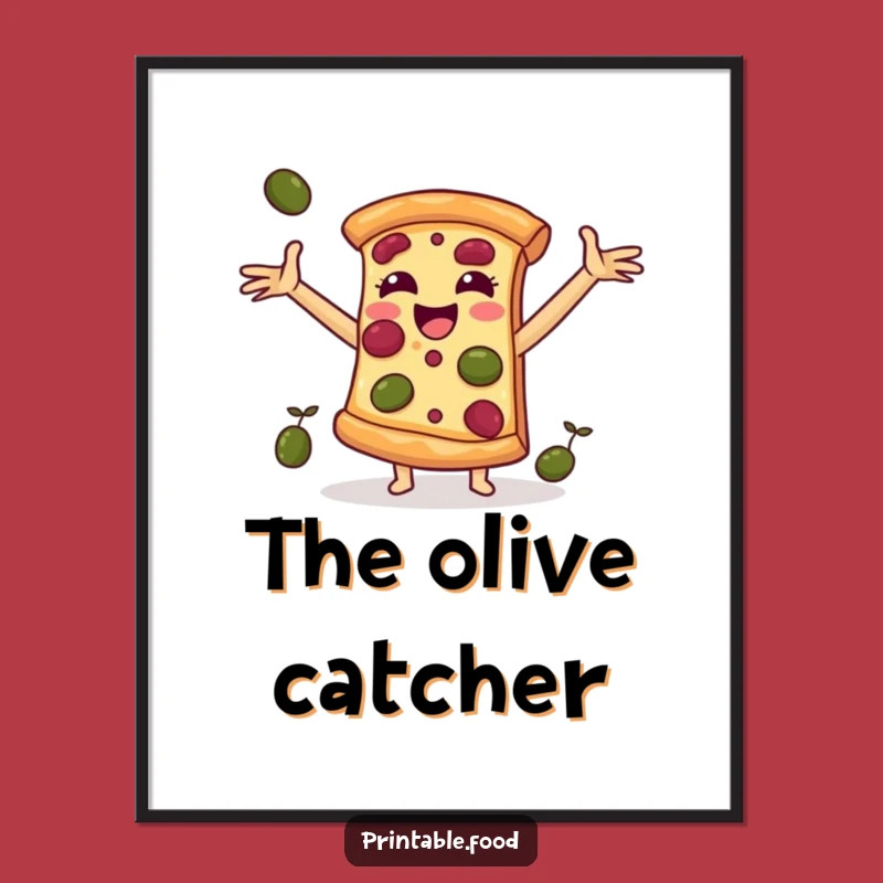 Funny Pizza Slice Poster: Delicious Wall Art for Pizza Enthusiasts!
