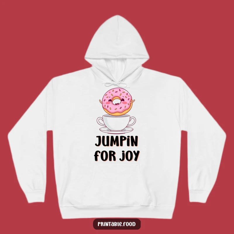 Cozy Funny Donut Teacup Hoodie: Warmth with a Giggling Good Time