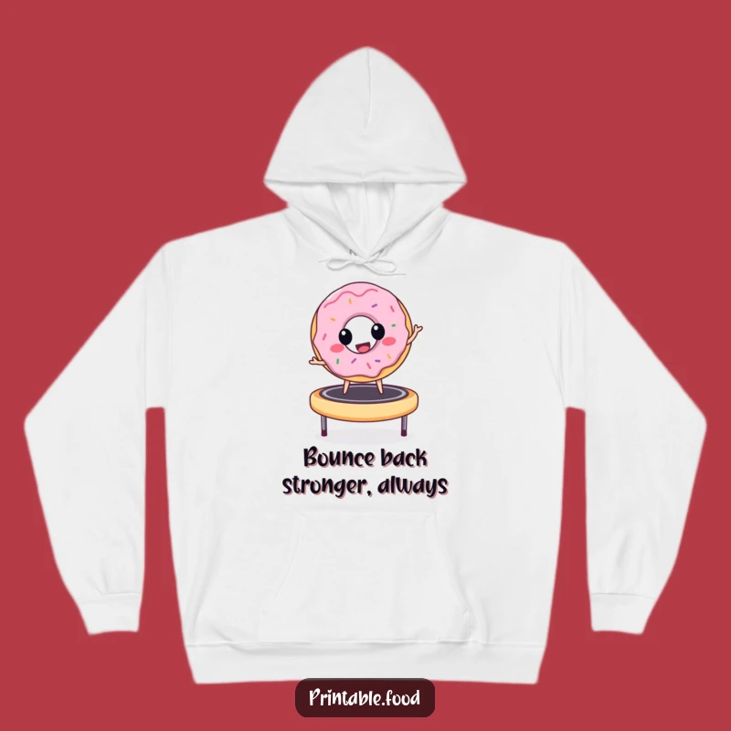 Funny Donut Trampoline Hoodie: Cozy Up with Hilarious Bounce - Great Gift