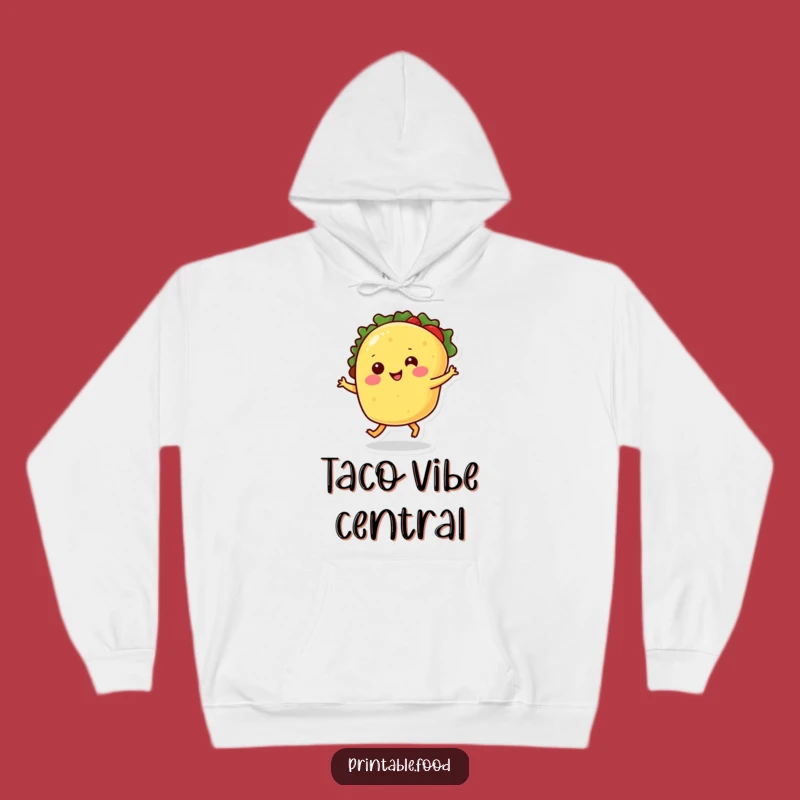 Funny Smiling Taco Hoodie: Cozy Dancing Food Sweatshirt, Perfect Humorous Gift