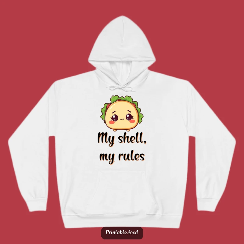 Funny Surprised Taco Hoodie - Cozy & Hilarious Mexican Food Gift
