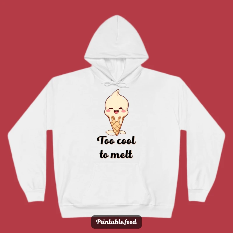 Funny Winking Ice Cream Hoodie: Cozy Up with Sweet Merriment!