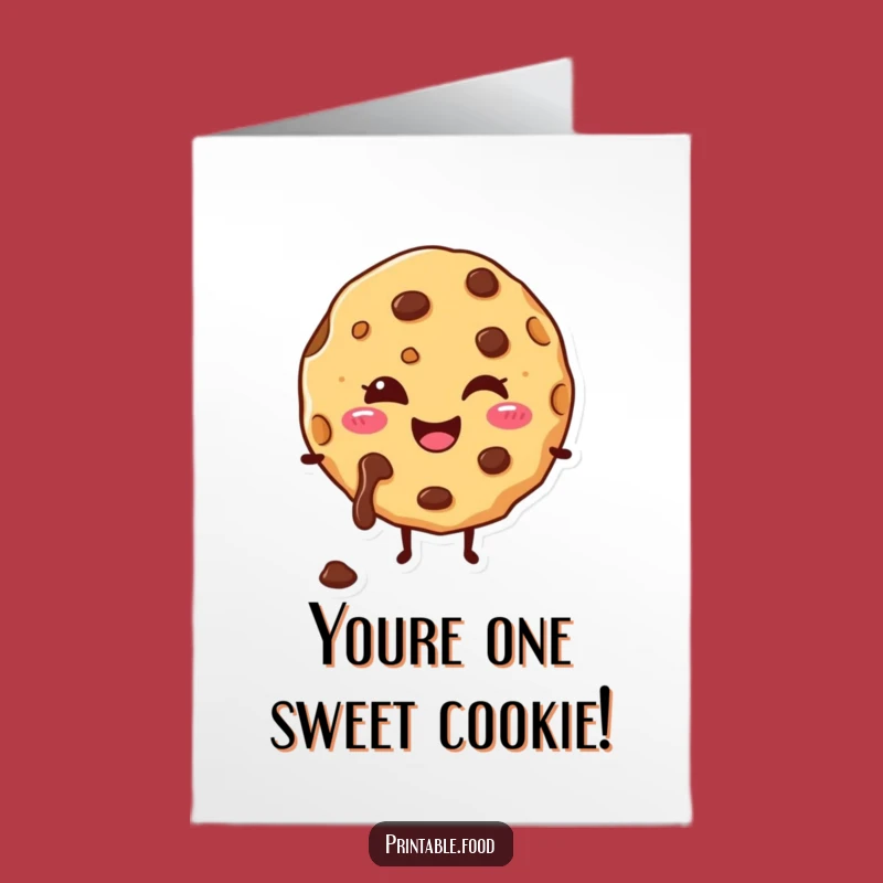 Free Printable Birthday Card: Happy Melting Cookie - Funny Downloadable Gift for Sweeties