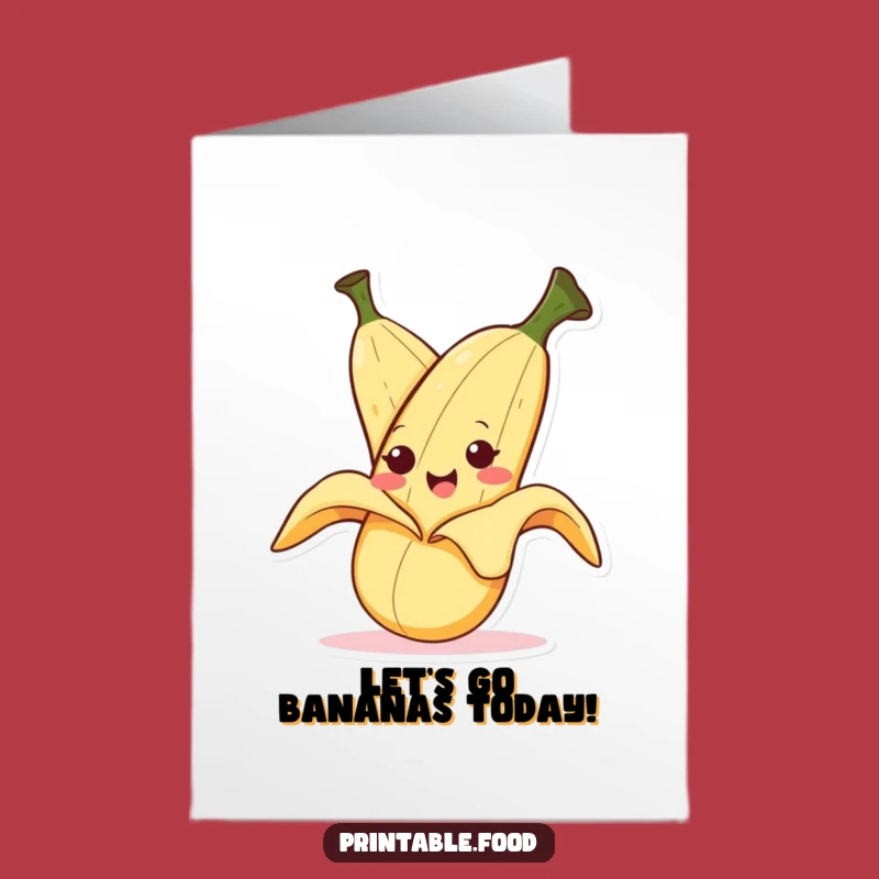Free Printable Birthday Card: Mischievous Banana Peel - Funny Downloadable Gift