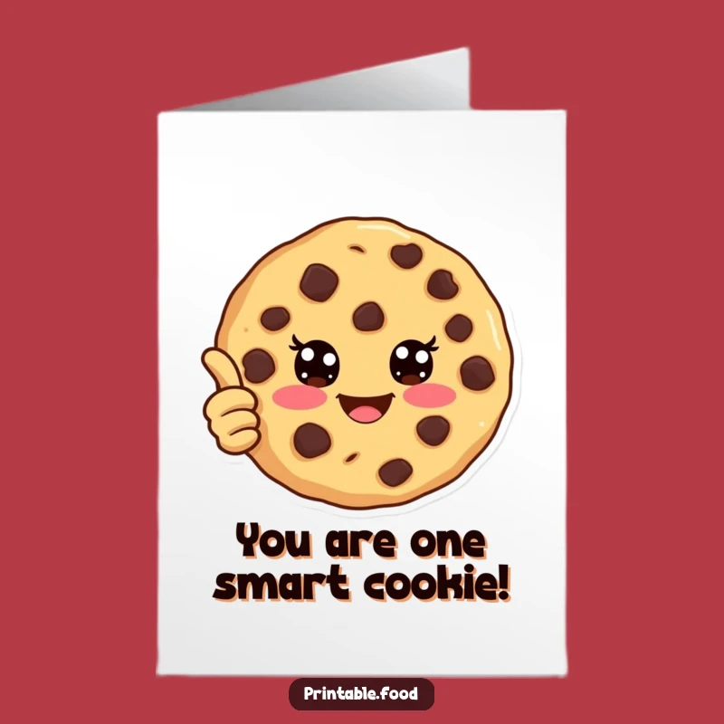 Free Printable Cookie Birthday Card: Thumbs Up Fun Downloadable Gift