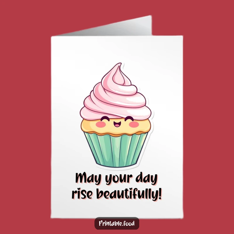 Free Printable Birthday Card: Funny Cupcake Frosting Fail - LOL Downloadable Gift