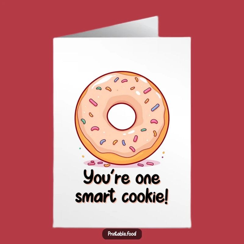 Free Printable Congrats Card: Spinning Donut Celebration, Eat Up!