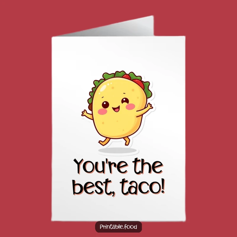 Free Printable Dancing Taco Congrats Card - Celebrate & Print at Home