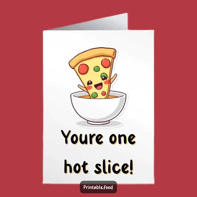 Free Printable Pizza Congrats Card: Cheesy Wins, Funny Downloadable Gift