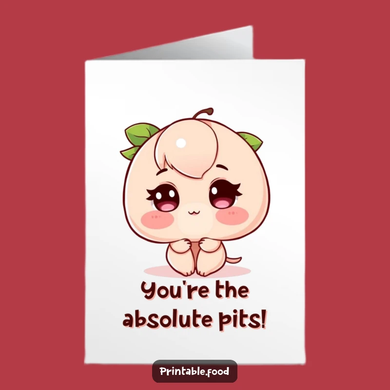 Free Printable Congrats Card: Blushing Peach, Shyly Celebrate