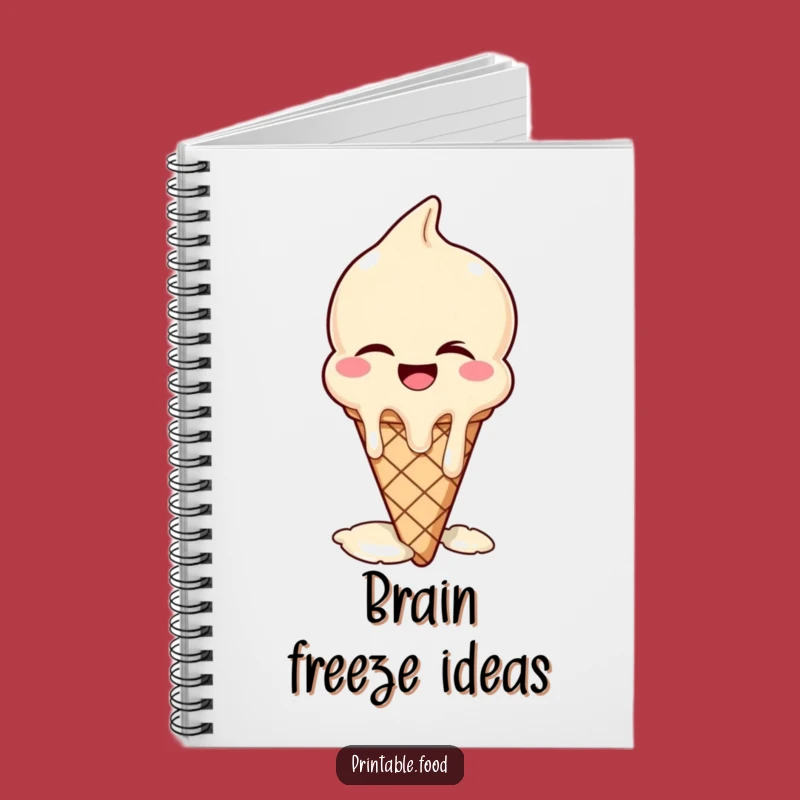 Funny Winking Ice Cream Notebook: Jot Down Your Sweetest Thoughts!