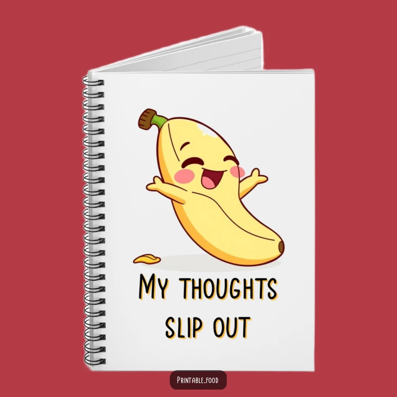 Funny Banana Slip Notebook - Giggling Character Journal