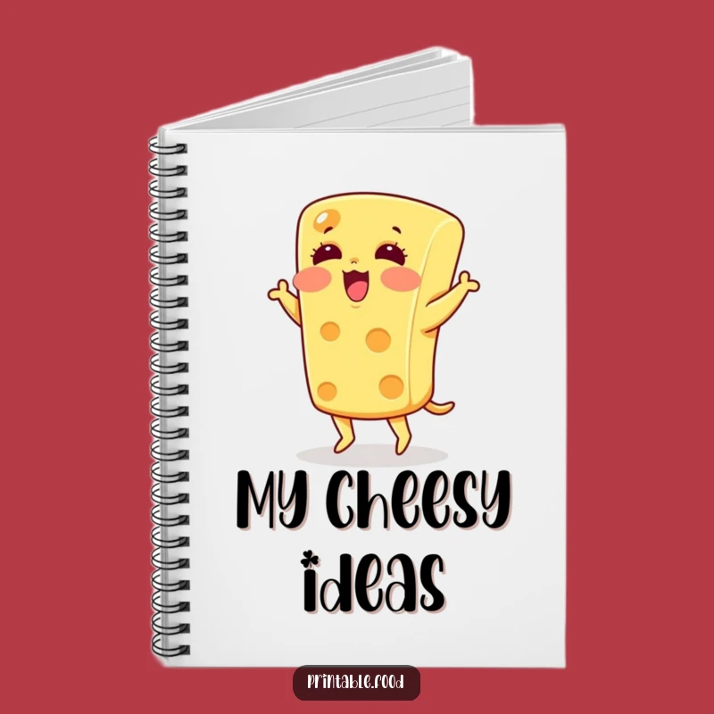 Funny Blushing Cheese Notebook - Jot Down Hilarious Ideas