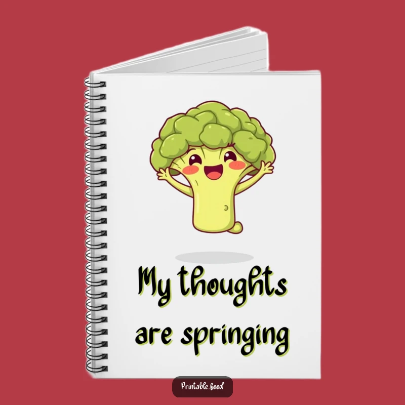 Funny Broccoli Jumping Notebook: Jot Down Ideas with Veggie Glee, A Cheerful Stationery Item