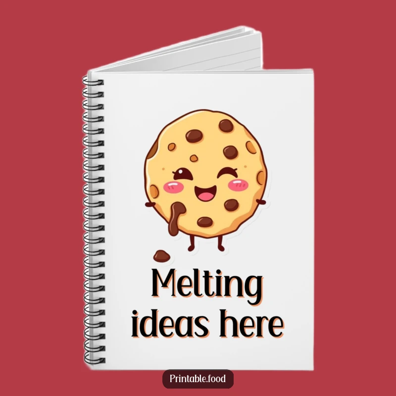 Funny Cookie Notebook: Happy Character Melts Through Notes, Humorous Journal Gift