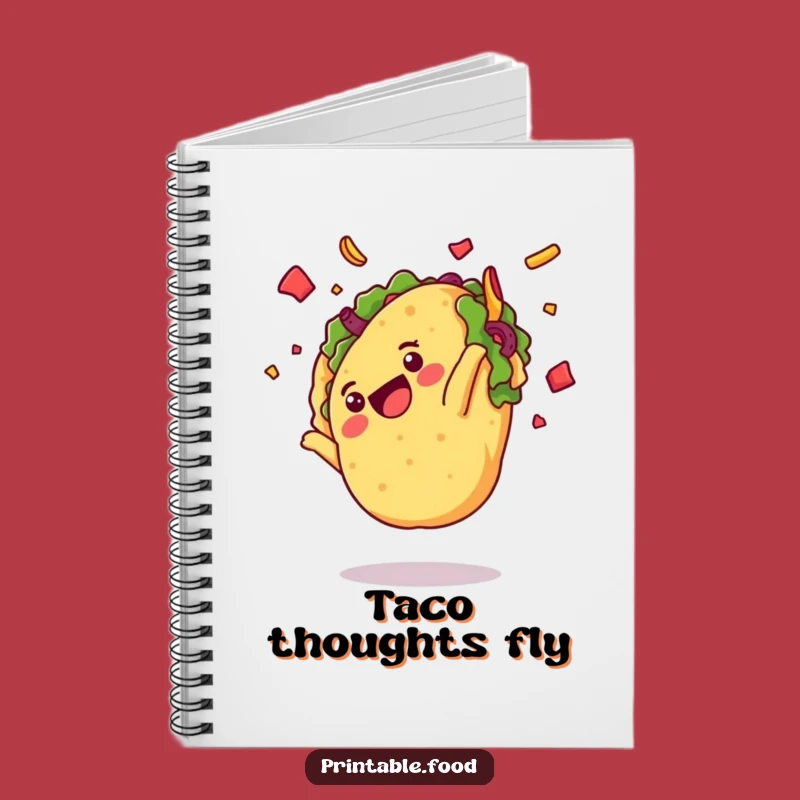 Funny Delighted Taco Somersault Notebook - Jot Down Fiesta Ideas