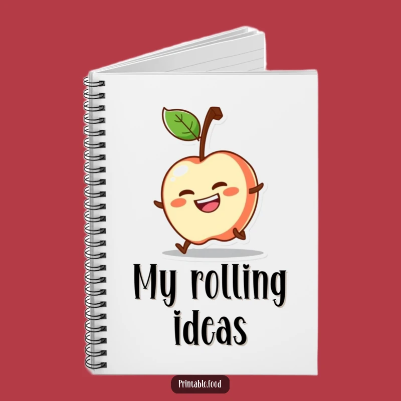Funny Determined Apple Notebook: Energetic Fruit Journal, Humorous Gift Idea