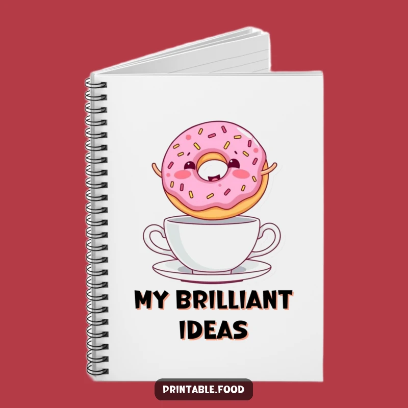 Funny Donut Teacup Notebook: Jot Down Sweet Ideas and Giggles
