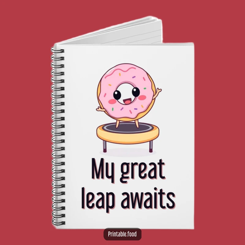 Funny Donut Trampoline Notebook: Jot Down Ideas with Hilarious Bounce - Gift