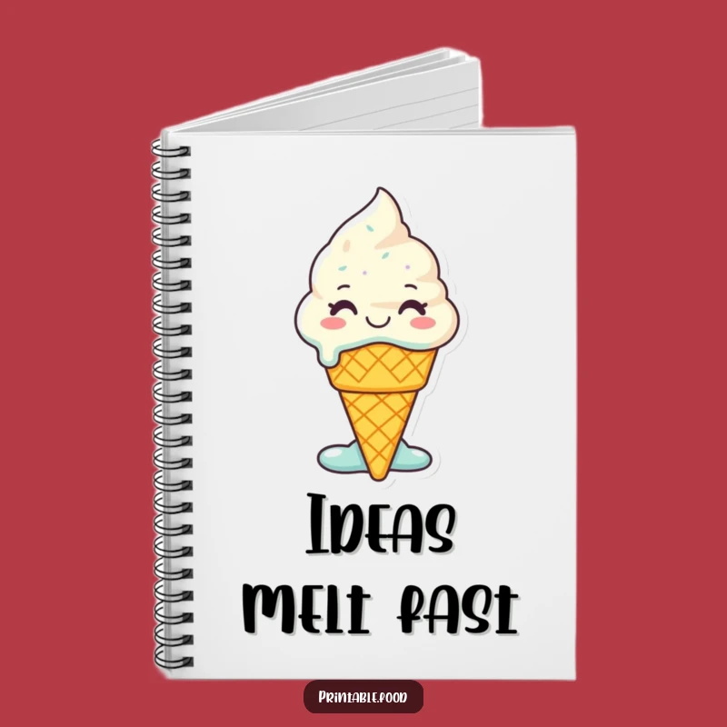 Funny Melting Ice Cream Notebook: Jot Down Sweet Thoughts - Inspiring Journal