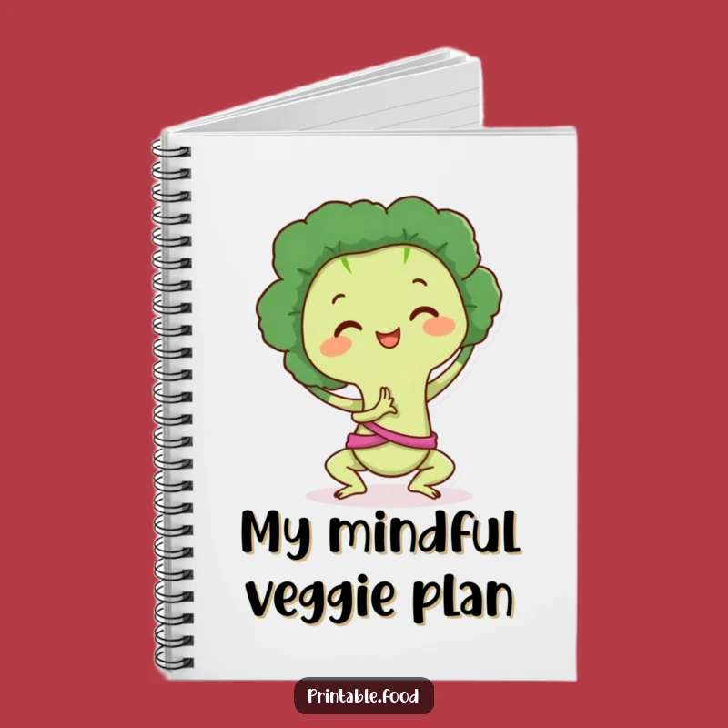 Funny Notebook: Broccoli's Yoga Journal, Perfect Funny Gift for Mindful Planners
